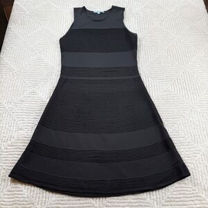 Antonio Melani Dress Women L Little Black Dress Fit Flare Sleeveless Cocktail
